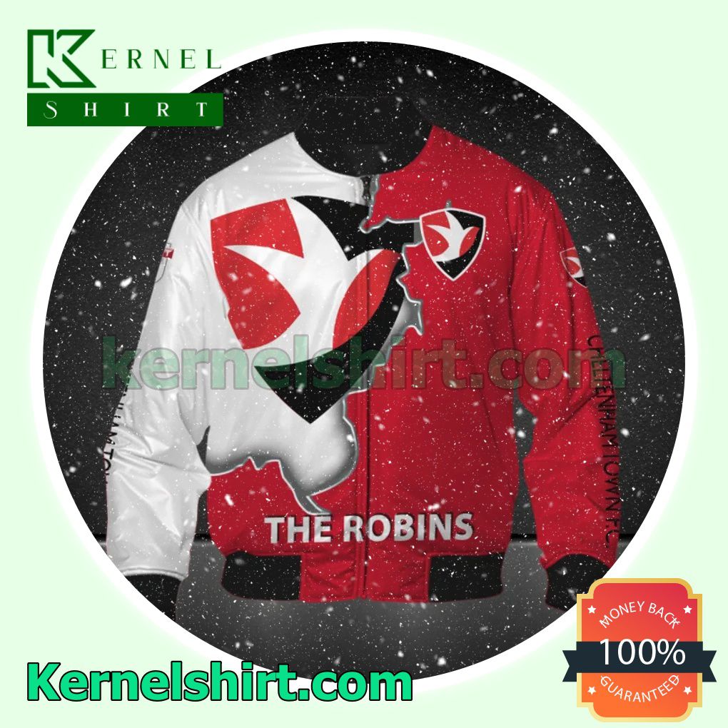 Cheltenham Town F.c The Robins All Over Print Pullover Hoodie Zipper x