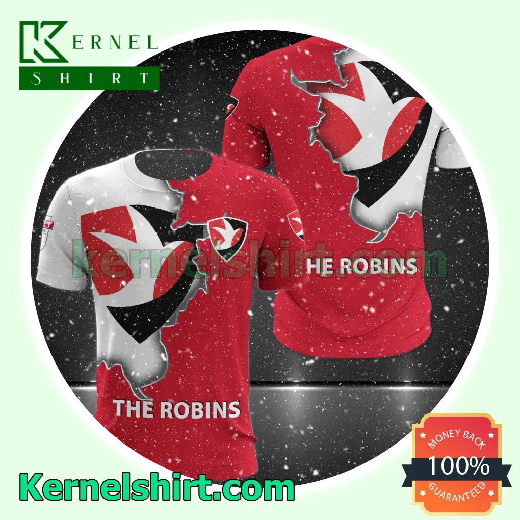 Discount Cheltenham Town F.c The Robins All Over Print Pullover Hoodie Zipper