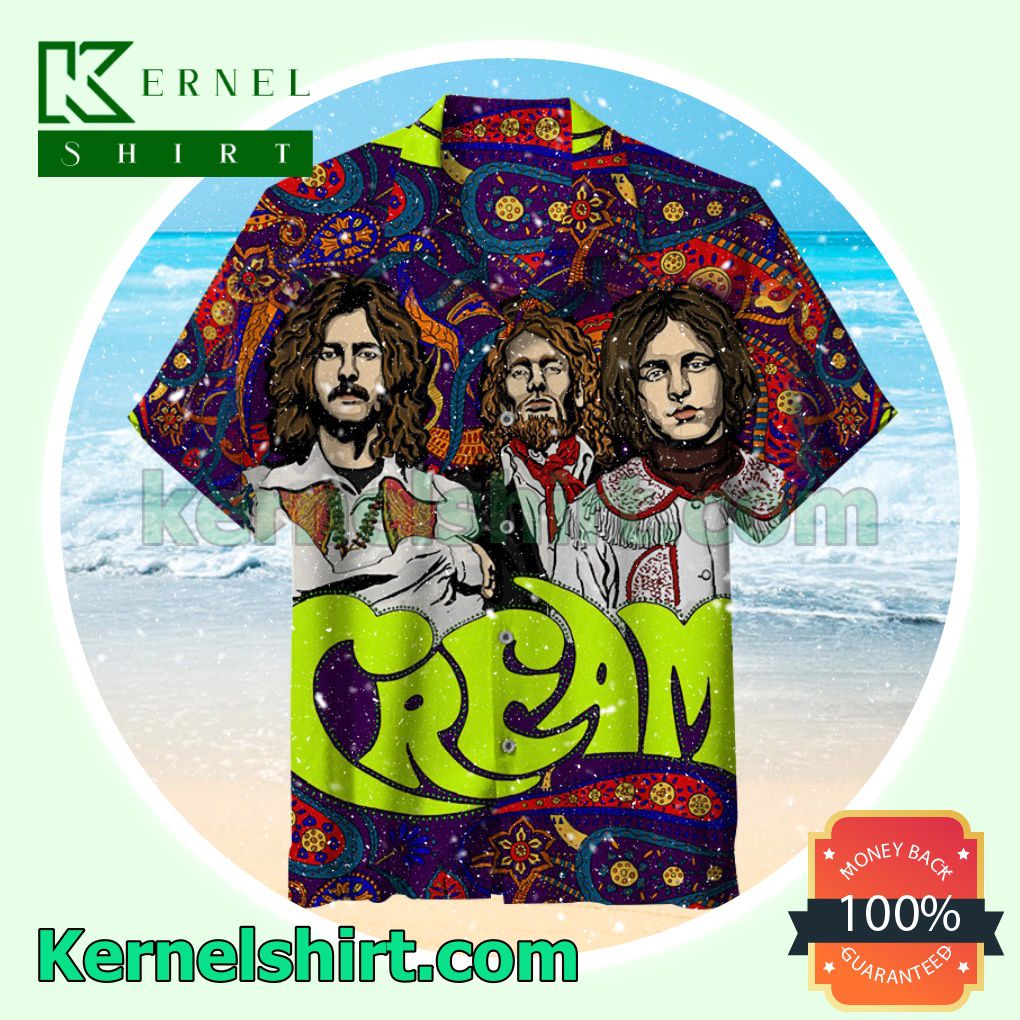 Cream Band Summer Beach Shirt