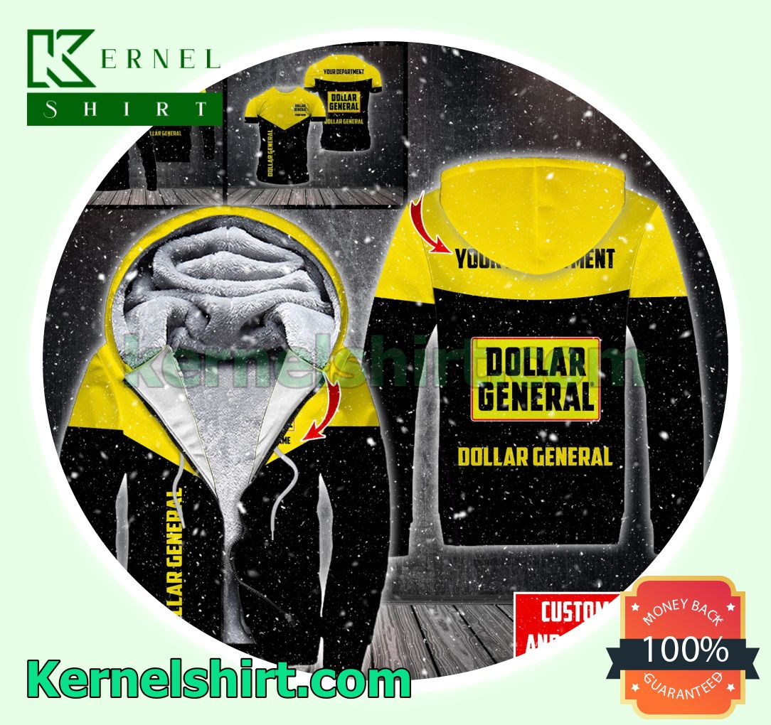 Dollar General Logo Print Hooded Jacket