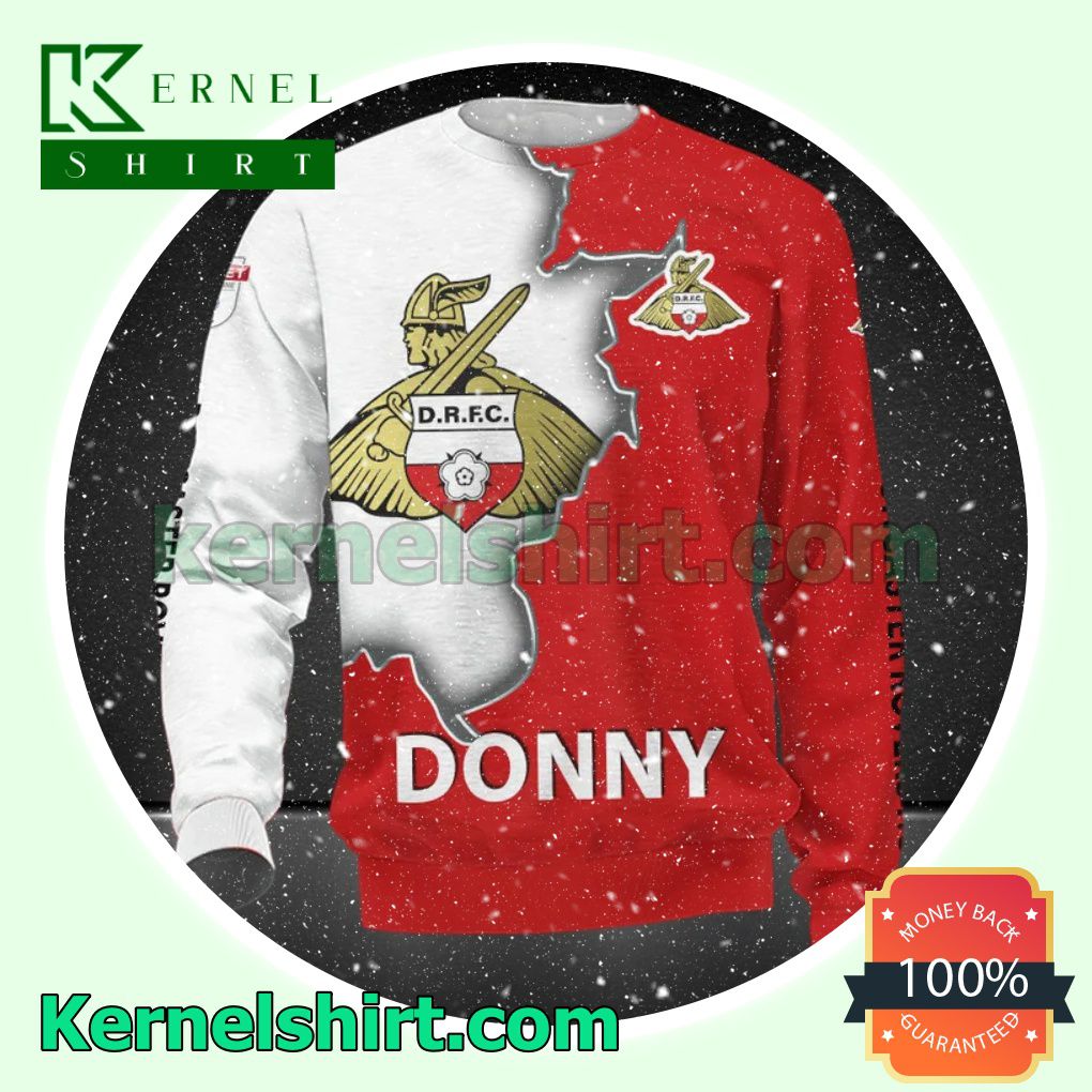 Real Doncaster Rovers FC Donny All Over Print Pullover Hoodie Zipper