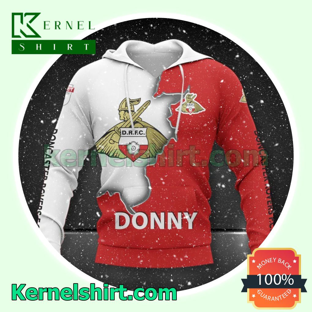 Us Store Doncaster Rovers FC Donny All Over Print Pullover Hoodie Zipper