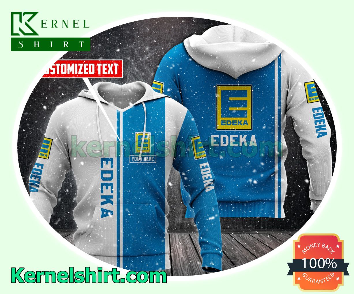 Edeka Logo Print Hooded Jacket