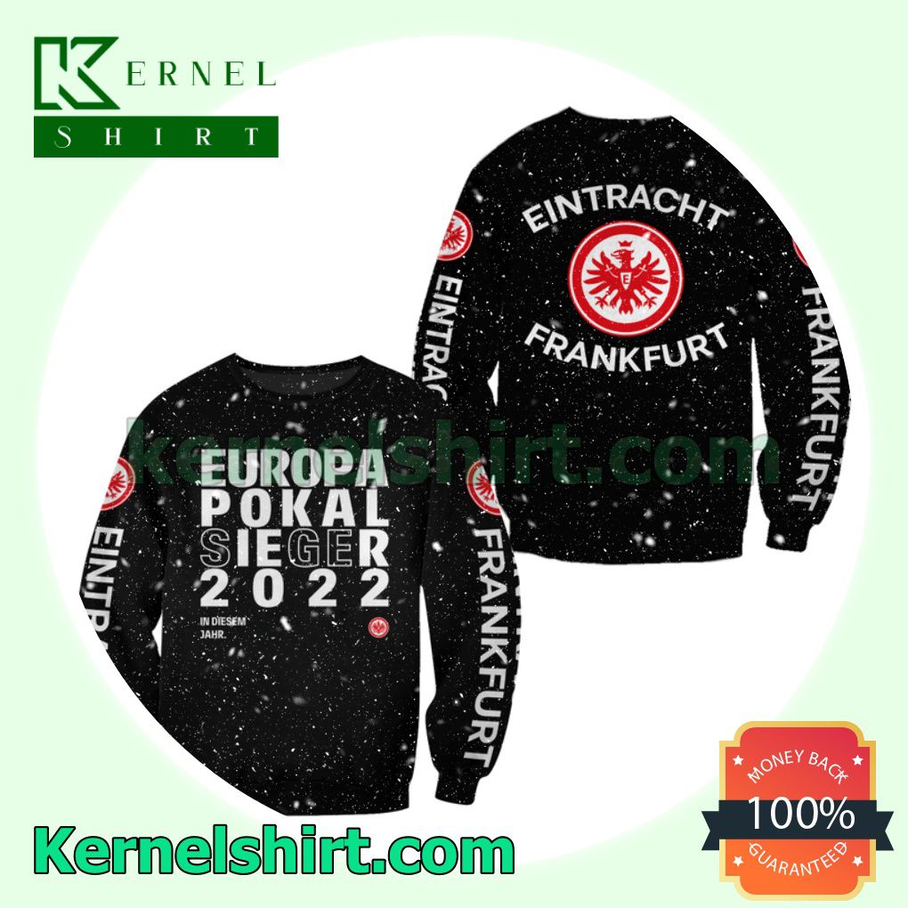 Eintracht Frankfurt Europa Pokal Sieger 2022 Black Hooded Sweatshirt, Unisex Shirts a