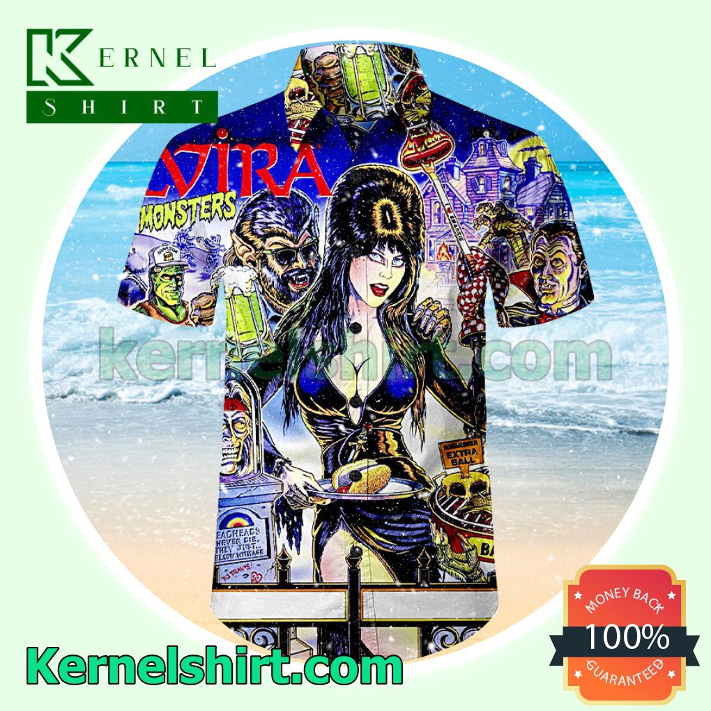 Elvira Pinball Summer Beach Shirt