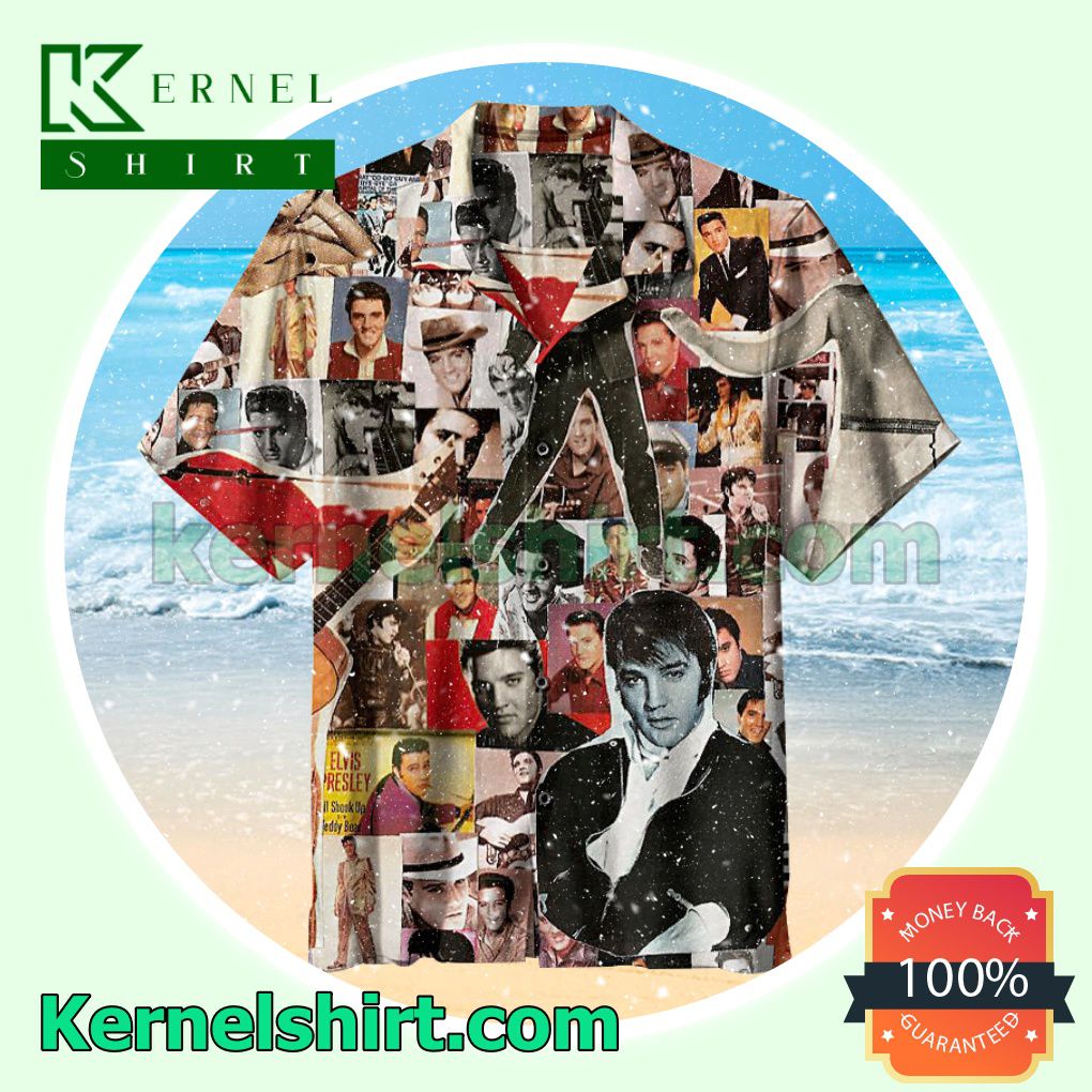 Elvis Presley Collage Summer Beach Shirt