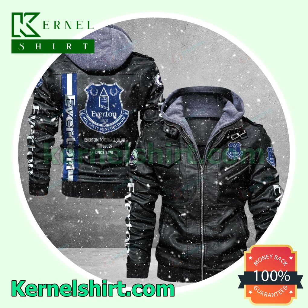 Everton F.C Faux Leather Aviator Bomber Jacket