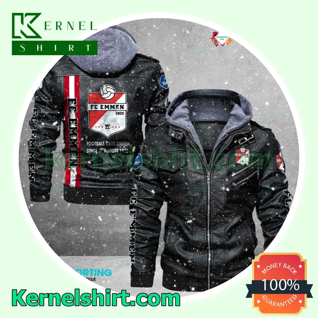 FC Emmen Faux Leather Aviator Bomber Jacket