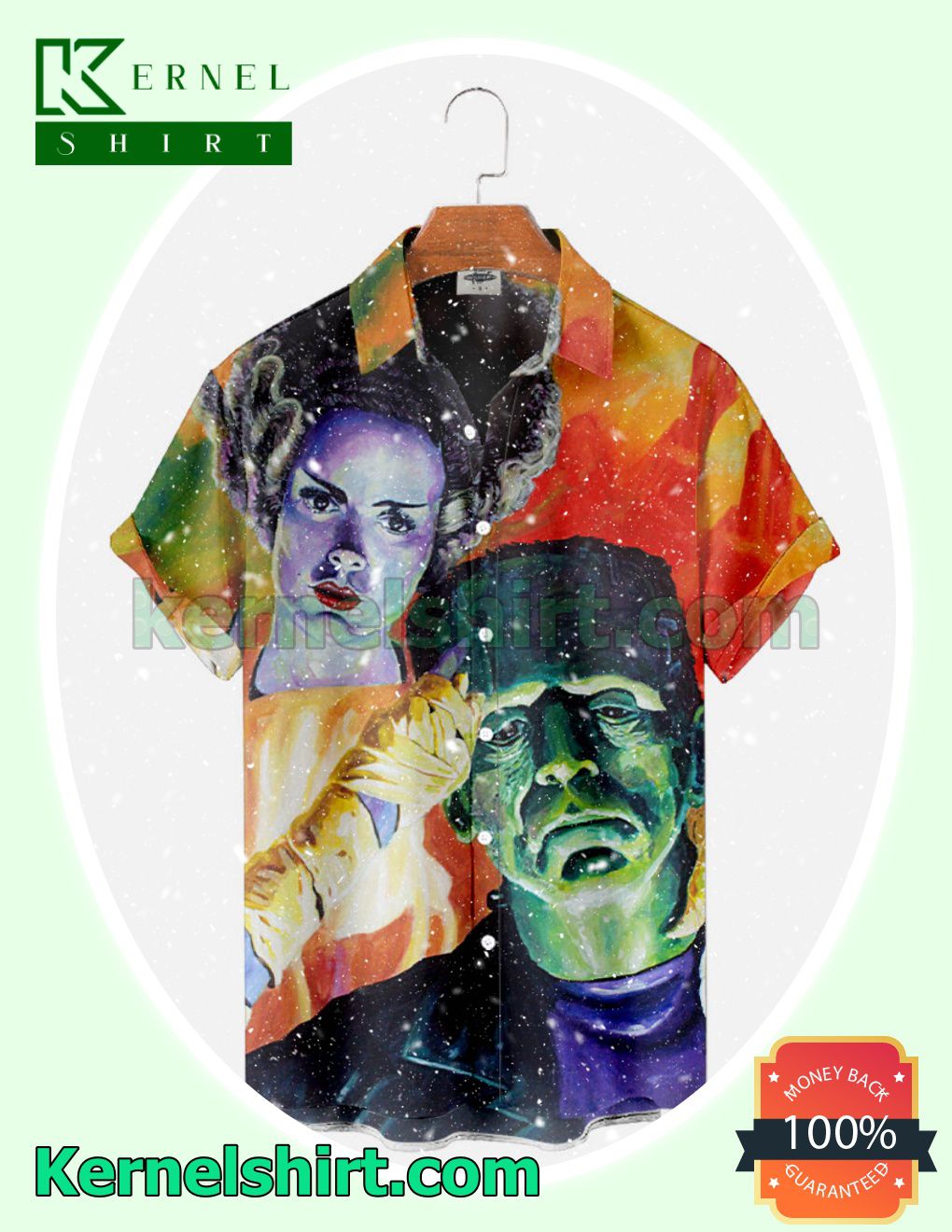 Frankenstein And The Bride Halloween Costume Shirt
