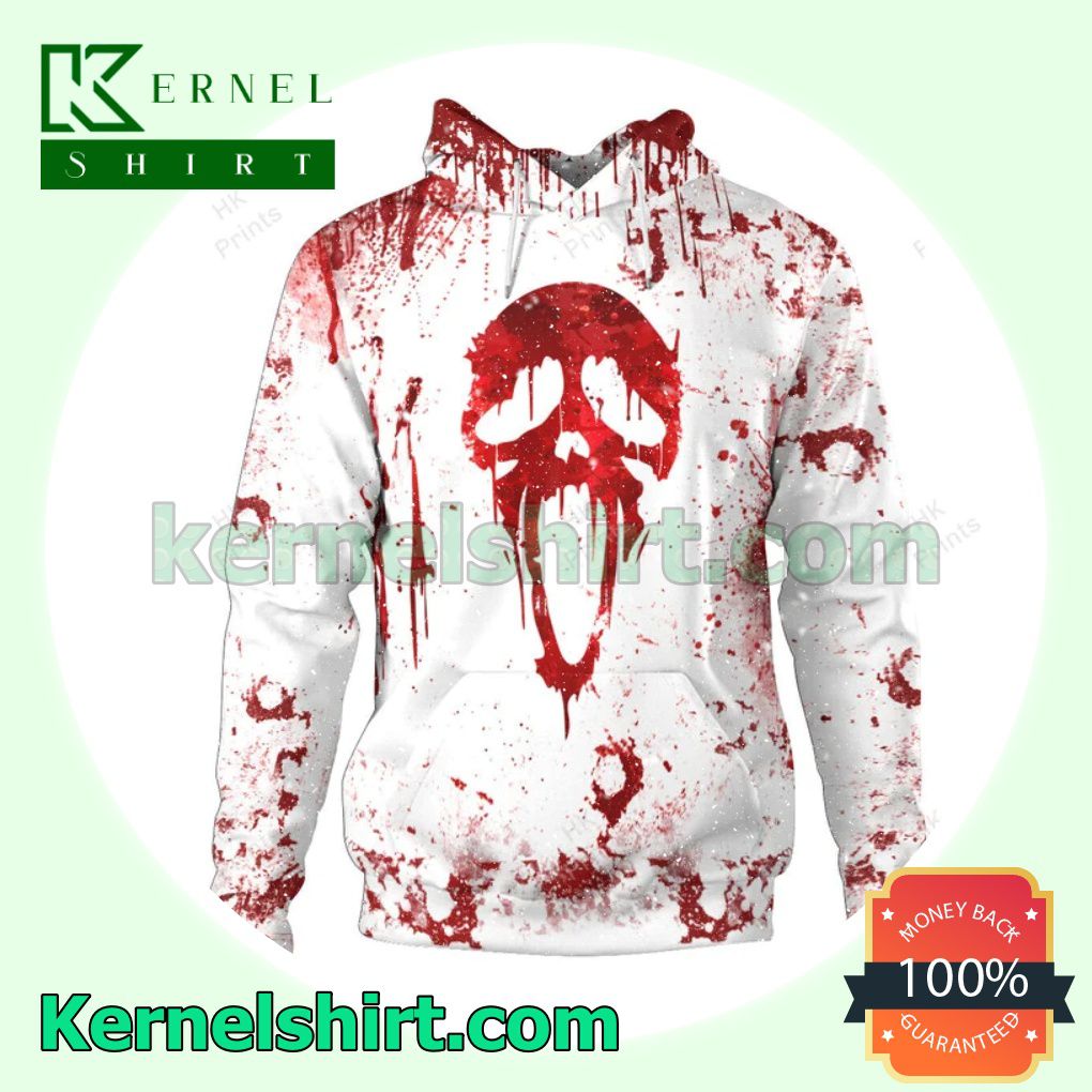 Ghostface Just The Tip I Promise Blood Stains Halloween 3D Hoodie a