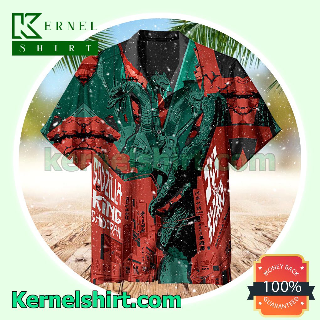 Godzilla Vs King Ghidorah Summer Beach Shirt