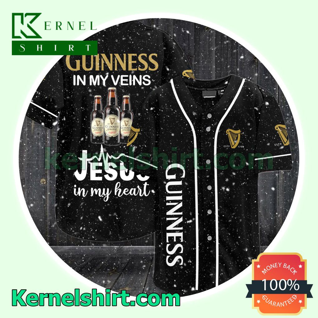 Guinness In My Veins Jesus In My Heart Jersey Sports Uniform