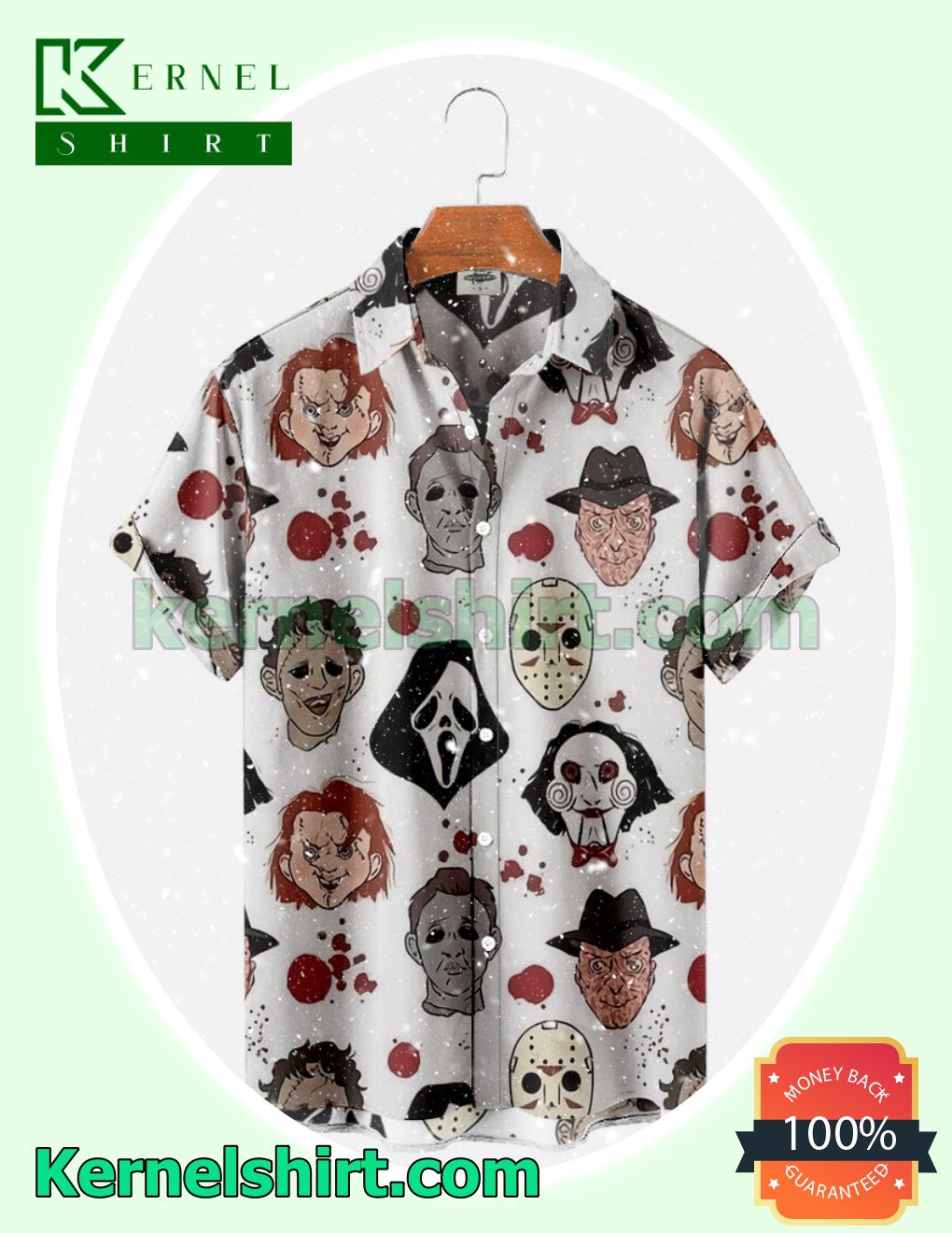 Horror Faces Blood Stain Halloween Costume Shirt
