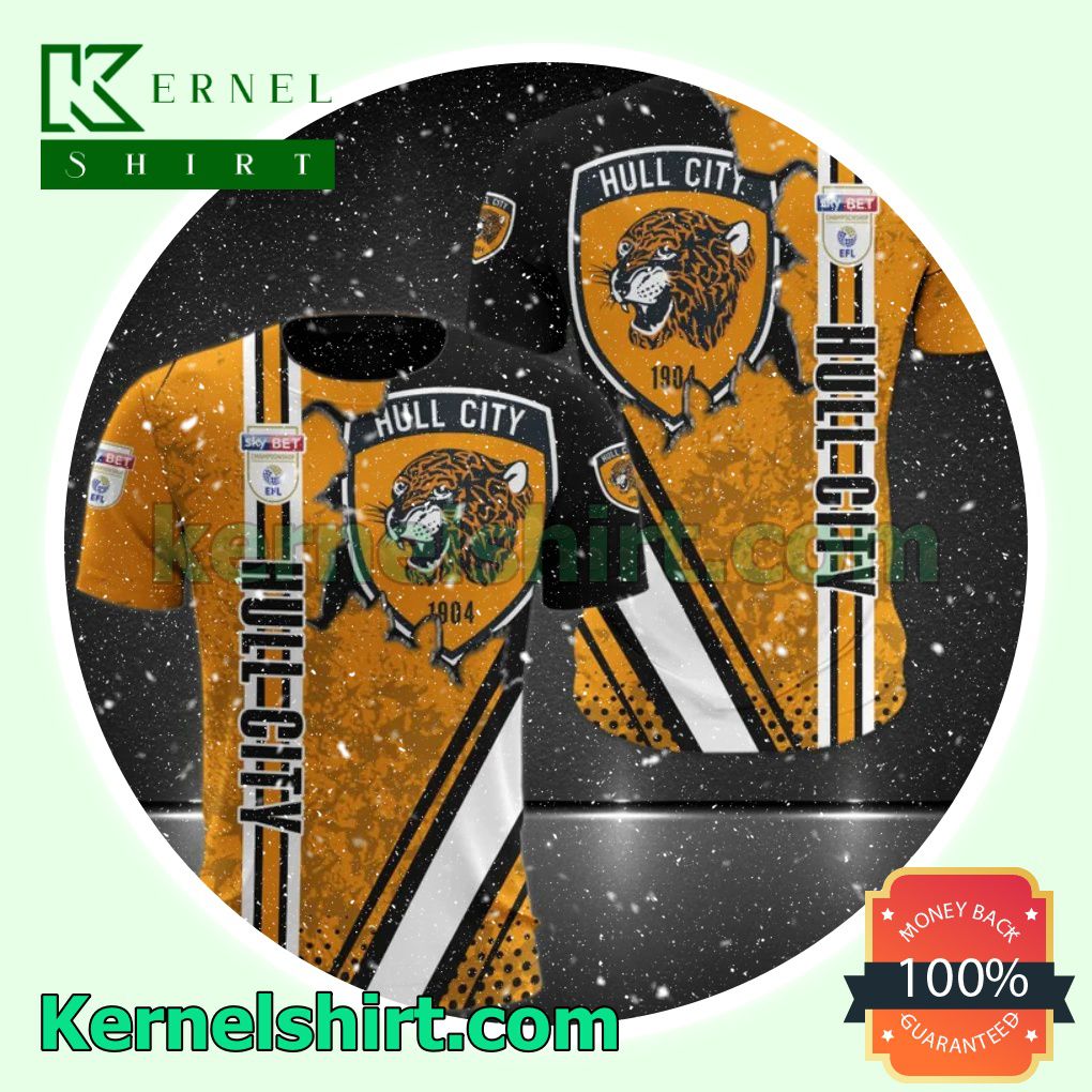 Hull City FC Sky Bet Championship All Over Print Pullover Hoodie Zipper a
