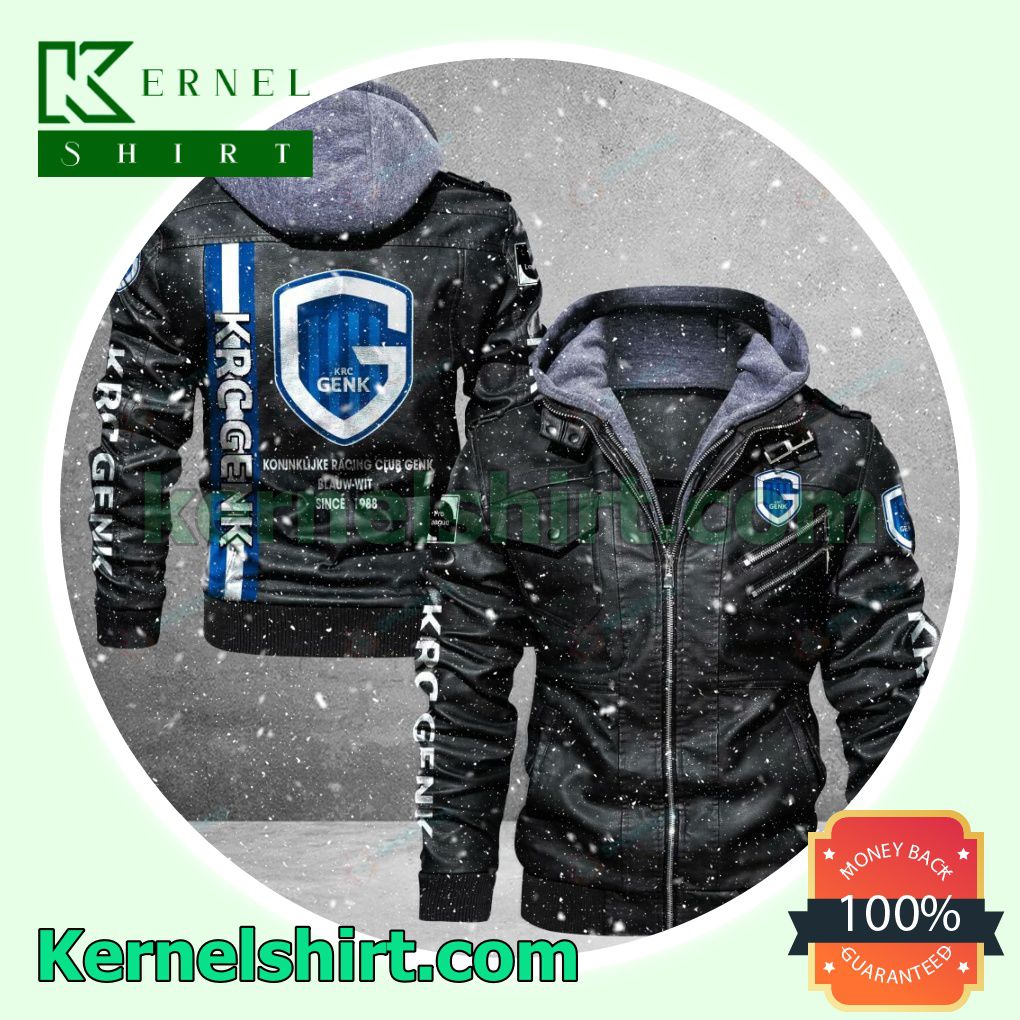 K.R.C. Genk Faux Leather Aviator Bomber Jacket