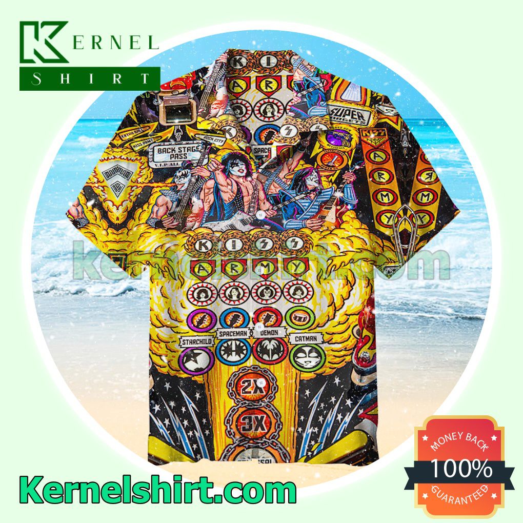 Kiss Pinball Summer Beach Shirt