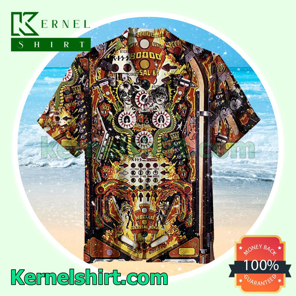 Kiss Pinball Table Summer Beach Shirt