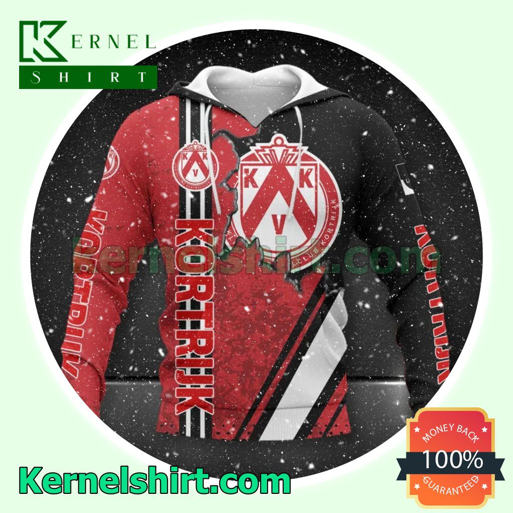 Koninklijke Voetbalclub Kortrijk Football Club All Over Print Pullover Hoodie Zipper