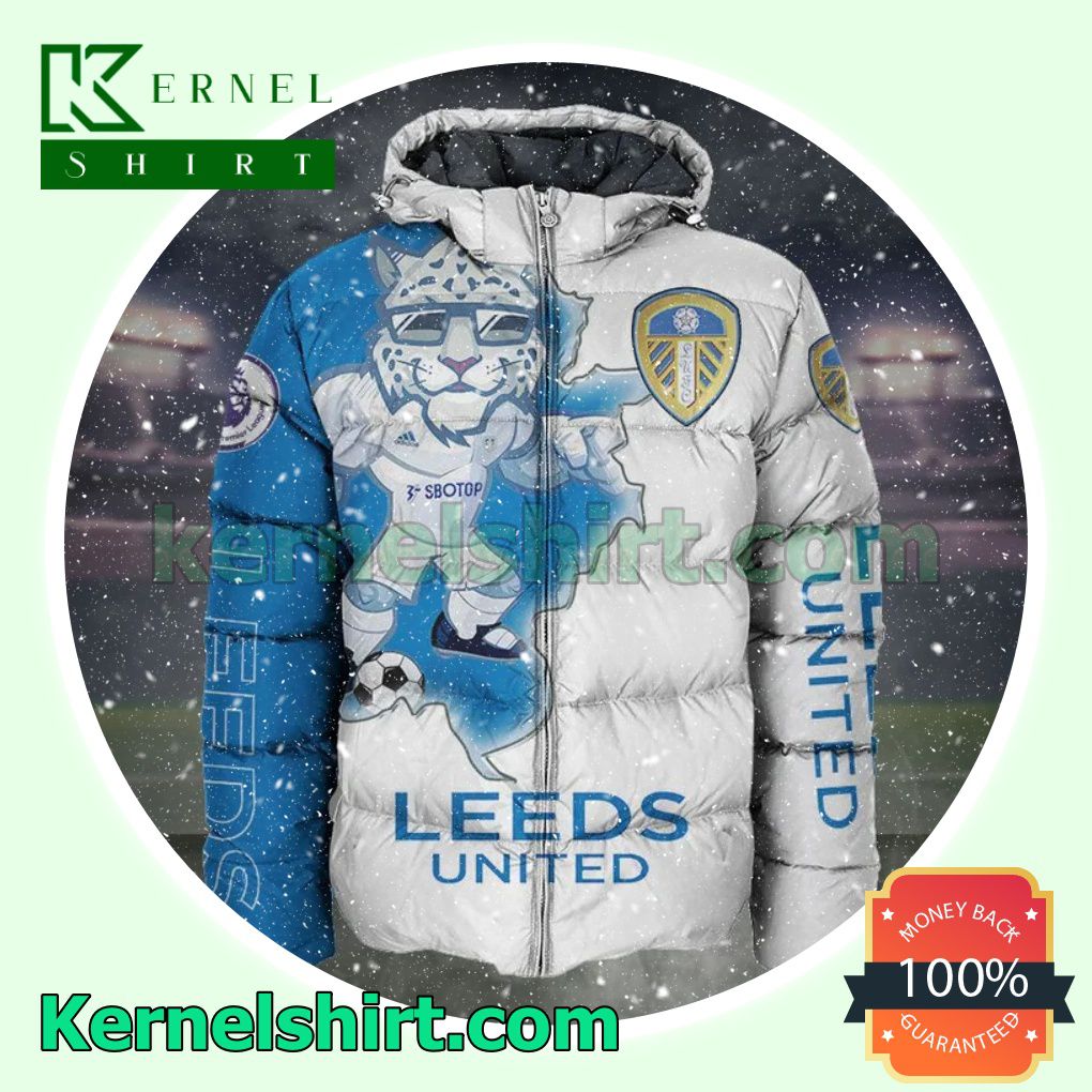 Leeds United FC All Over Print Pullover Hoodie Zipper c
