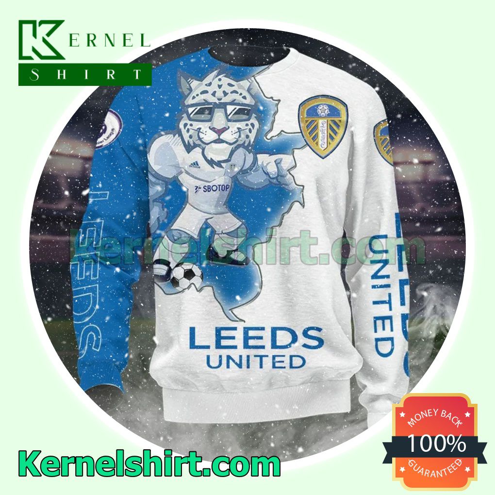 Leeds United FC All Over Print Pullover Hoodie Zipper z