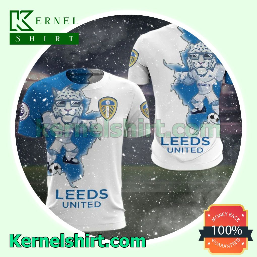 Limited Edition Leeds United FC All Over Print Pullover Hoodie Zipper
