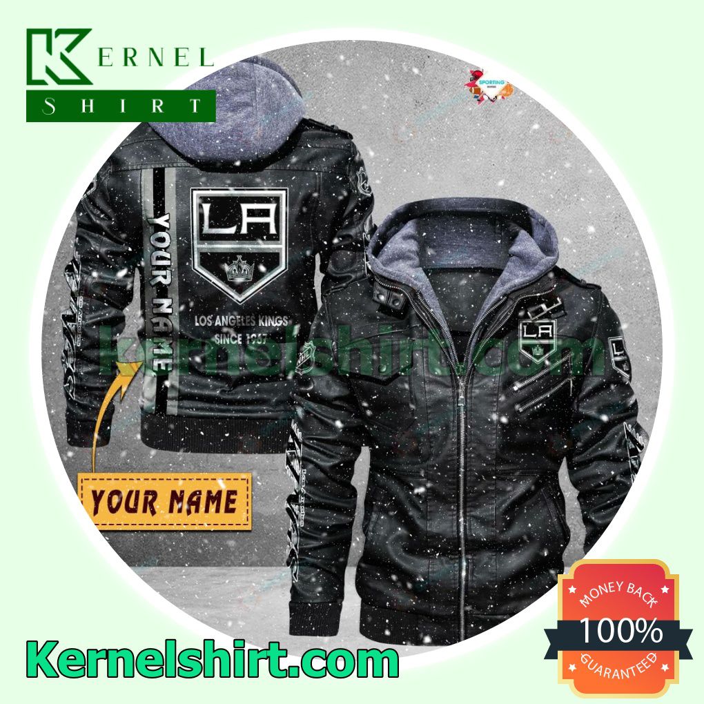 Los Angeles Kings Faux Leather Aviator Bomber Jacket