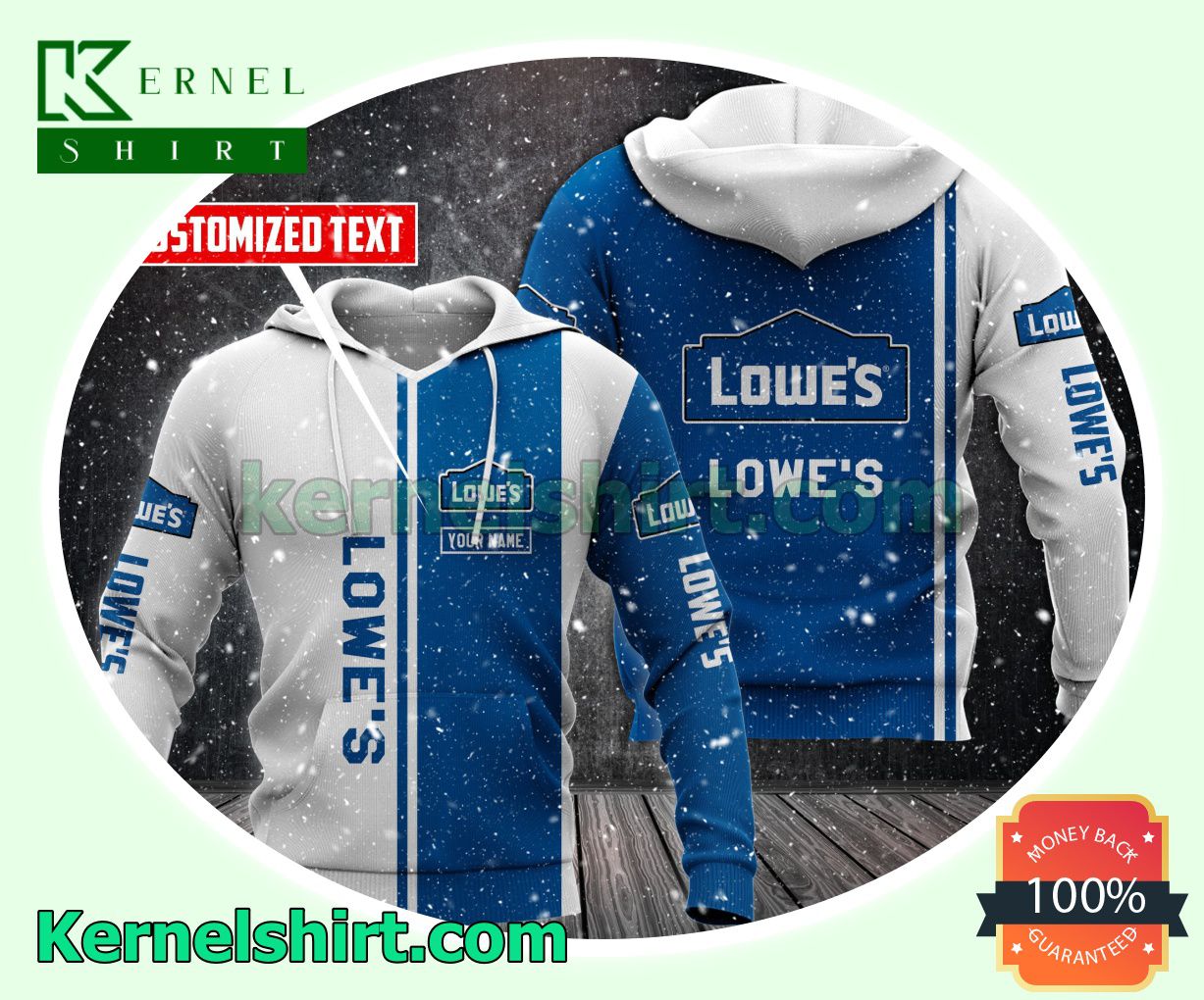 Lowe's Logo Print Hooded Jacket