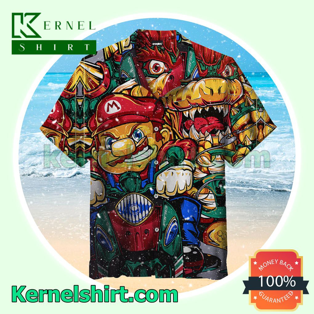 Mario Brothers Racing Summer Beach Shirt