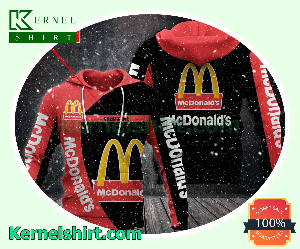 Mcdonald's Logo Print Hooded Jacket