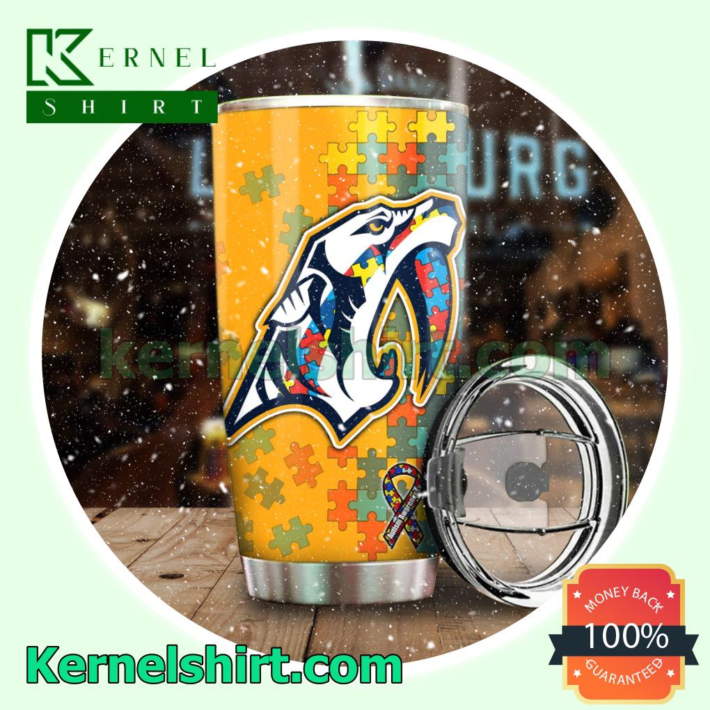 NHL Nashville Predators Autism Awareness Tumbler Cup