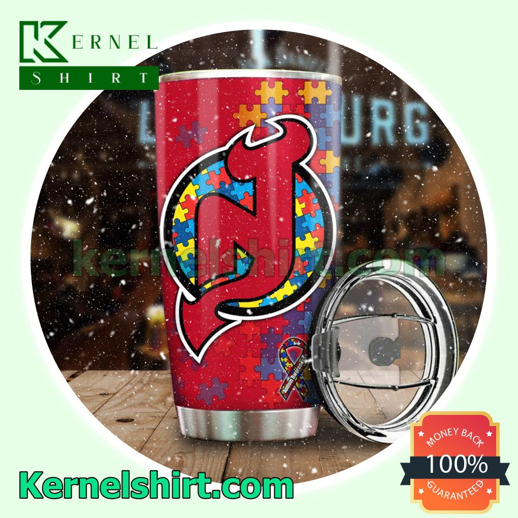 NHL New Jersey Devils Autism Awareness Tumbler Cup
