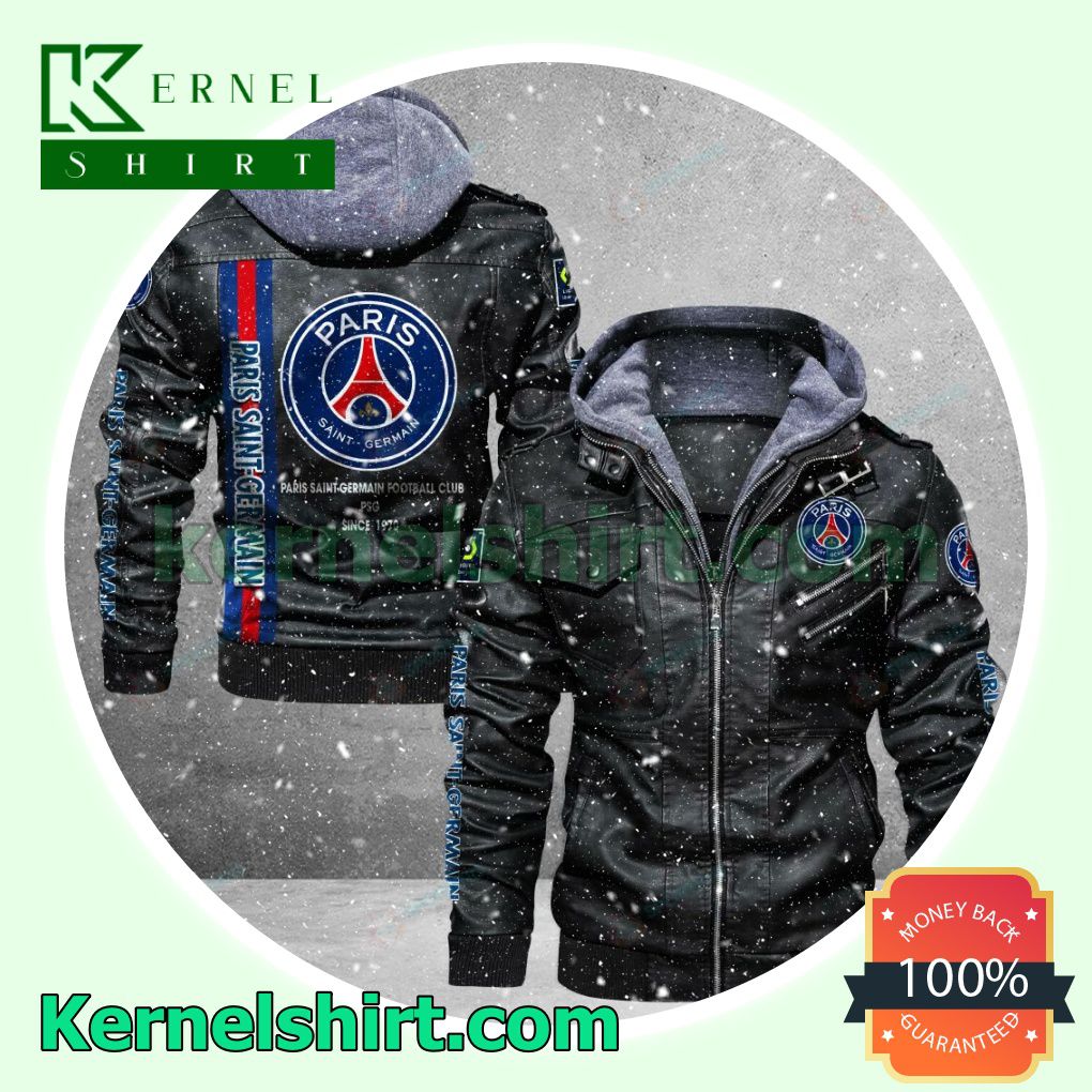 PSG Faux Leather Aviator Bomber Jacket