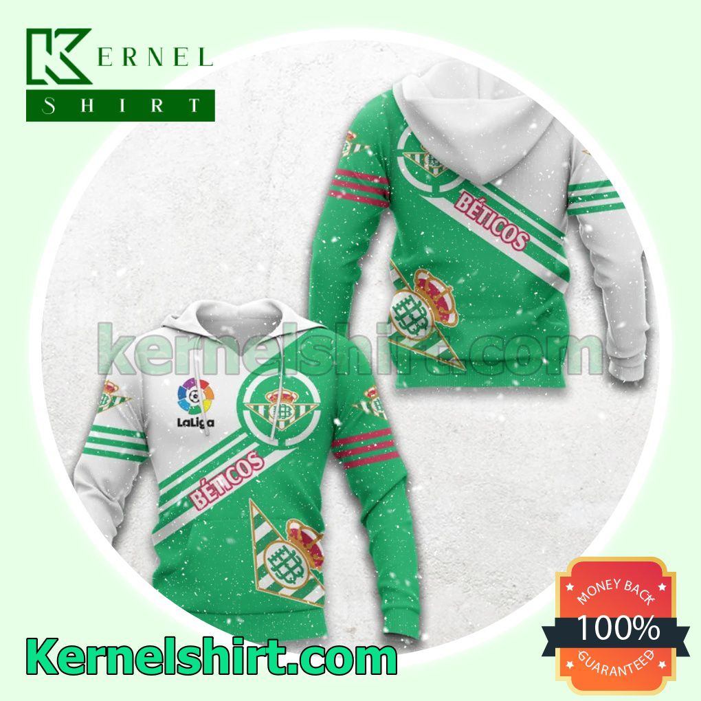 Drop Shipping Real Betis Beticos La Liga All Over Print Pullover Hoodie Zipper