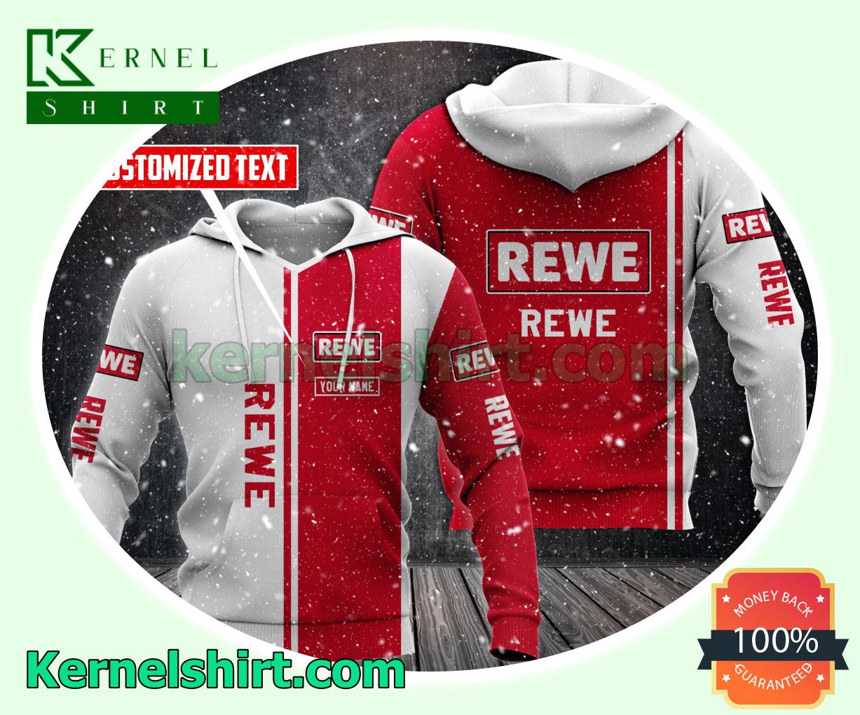 Rewe Logo Print Hooded Jacket