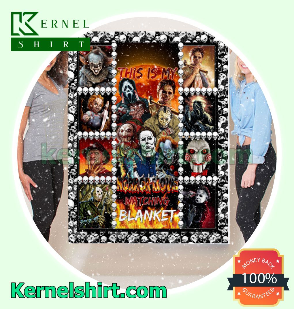 Skull This Is My Horror Movie Watching Custom Blanket a
