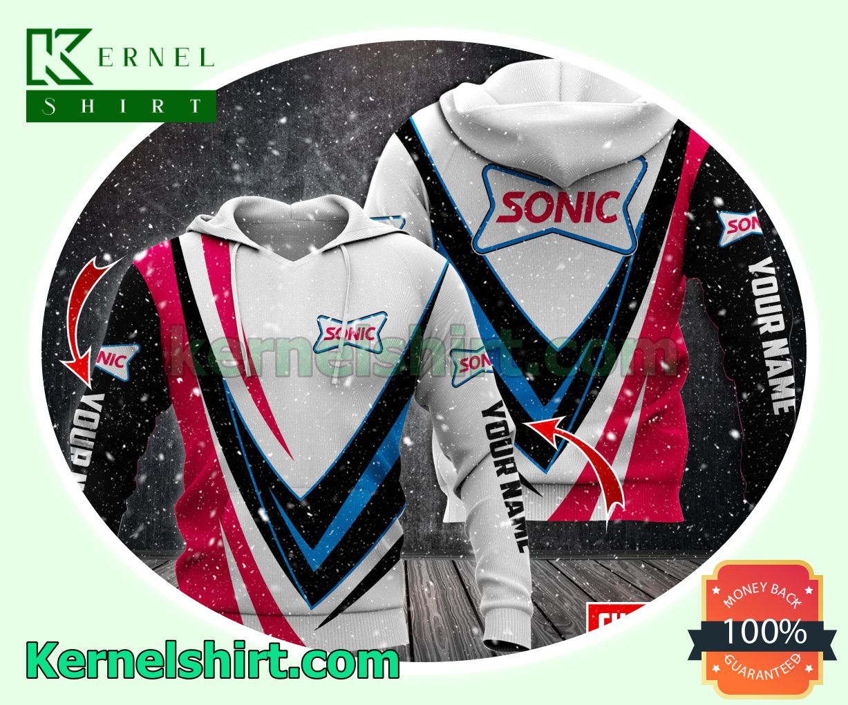 Sonic Drive-in Logo Print Hooded Jacket