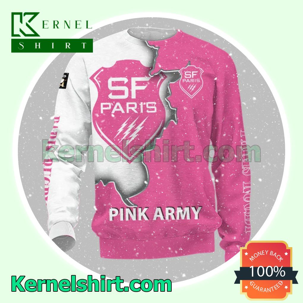 Father's Day Gift Stade Francais Pink Army All Over Print Pullover Hoodie Zipper