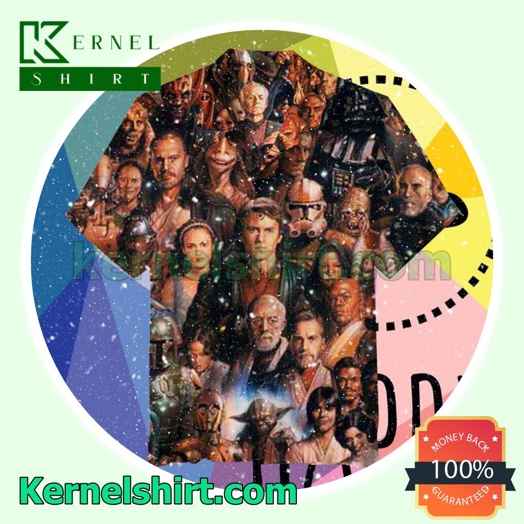 Star Wars Saga - Character Collage Wall Poster Summer Beach Shirt