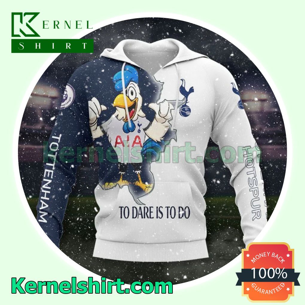 Luxury Tottenham Hotspur Dc To Dare Is To Do All Over Print Pullover Hoodie Zipper