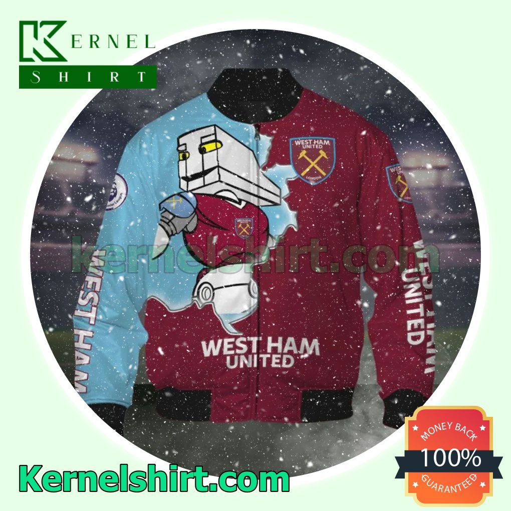Near me West Ham United FC All Over Print Pullover Hoodie Zipper