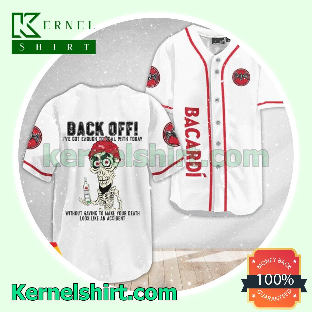 Achmed the Dead Terrorist Bacardi Rum Back Off I've Got Enough To Deal With Today Custom Baseball Jersey