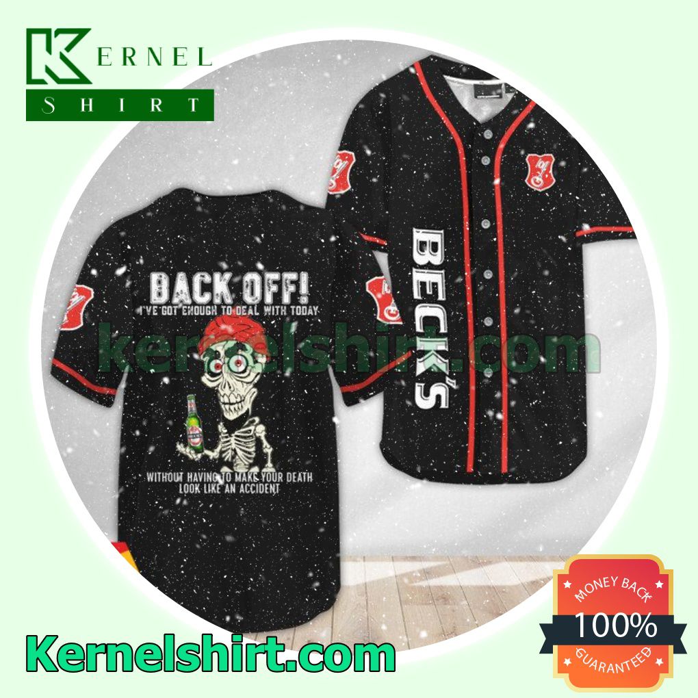 Achmed the Dead Terrorist Beck's Beer Back Off I've Got Enough To Deal With Today Custom Baseball Jersey