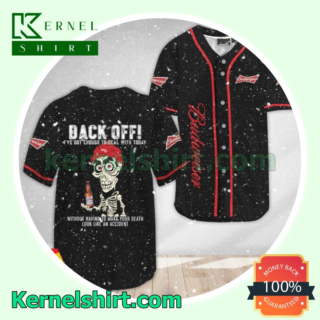 Achmed the Dead Terrorist Budweiser Beer Back Off I've Got Enough To Deal With Today Custom Baseball Jersey