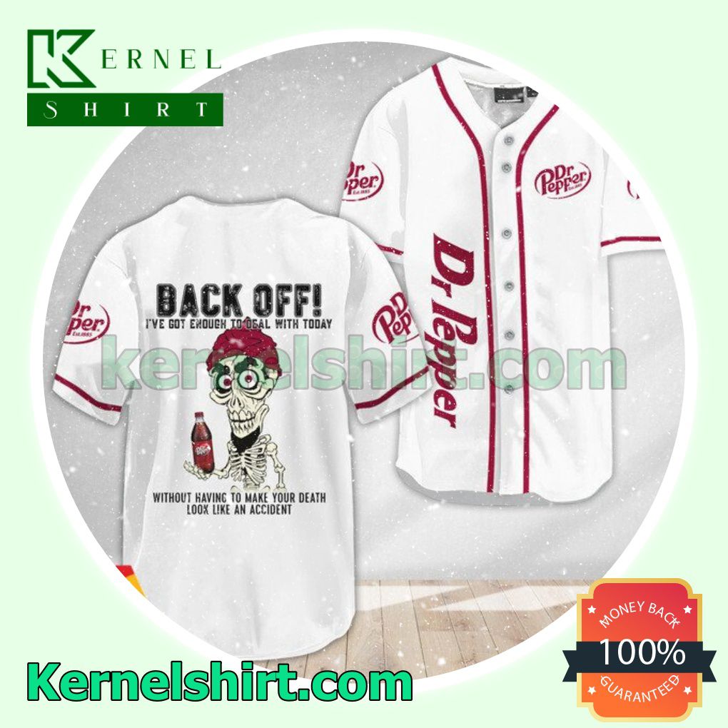 Achmed the Dead Terrorist Dr Pepper Back Off I've Got Enough To Deal With Today Custom Baseball Jersey