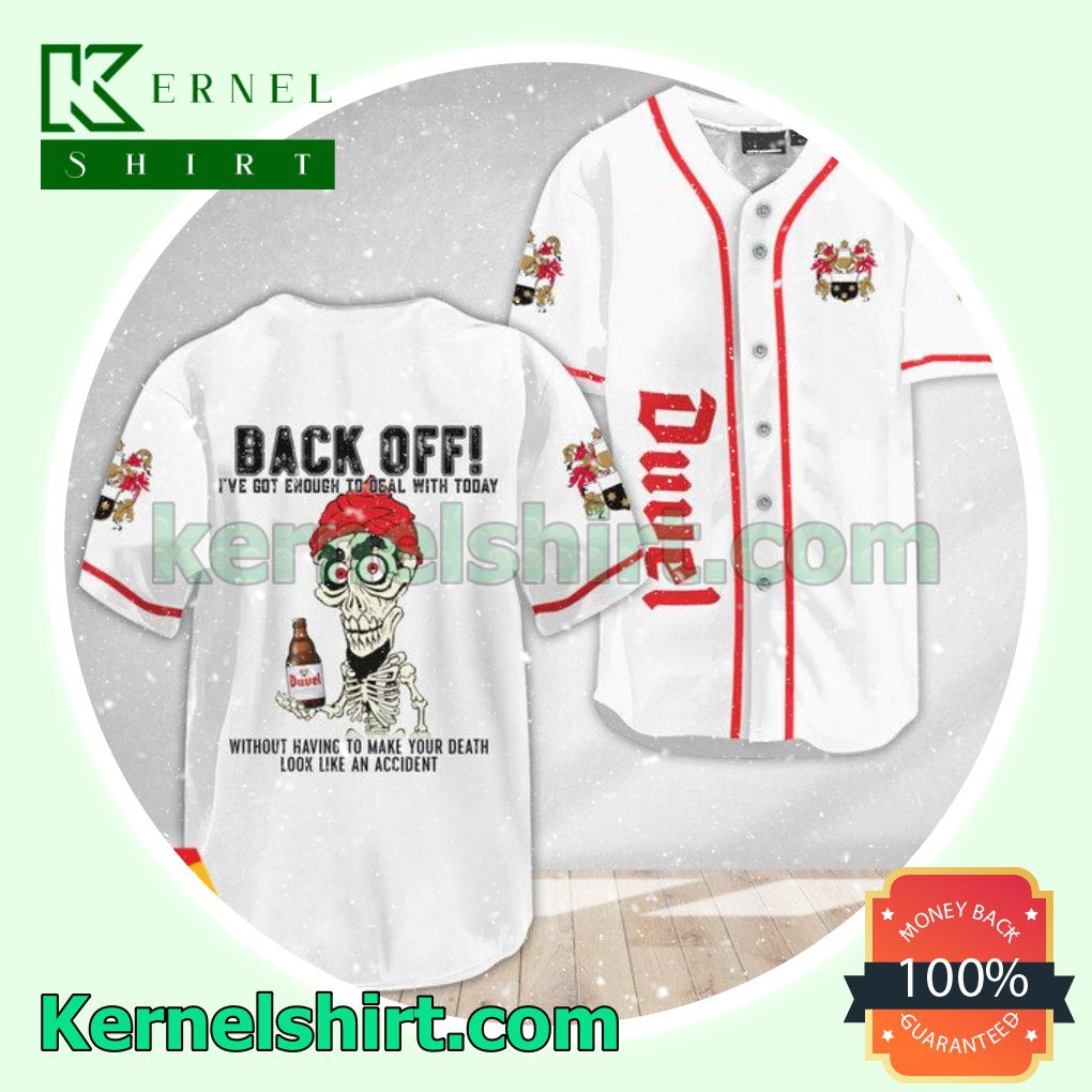 Achmed the Dead Terrorist Duvel Beer Back Off I've Got Enough To Deal With Today Custom Baseball Jersey