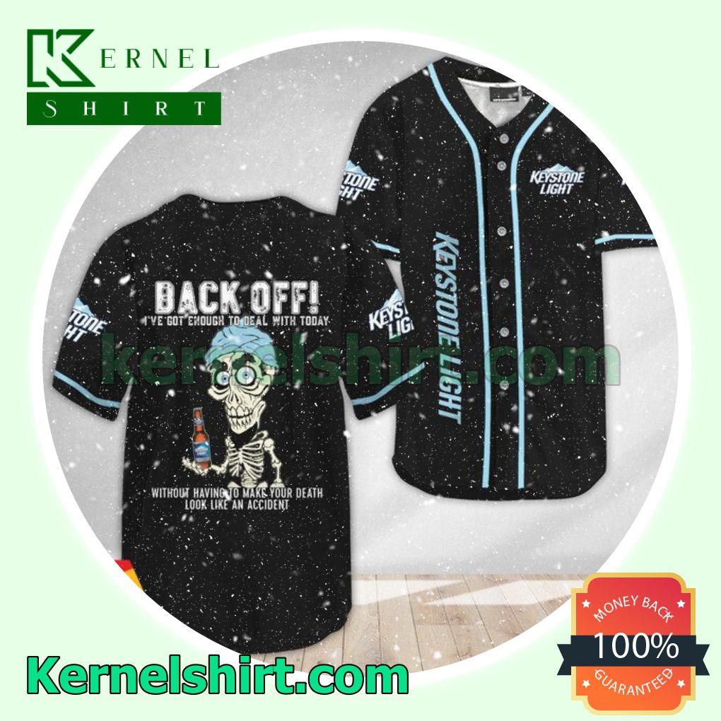 Achmed the Dead Terrorist Keystone Light Back Off I've Got Enough To Deal With Today Custom Baseball Jersey