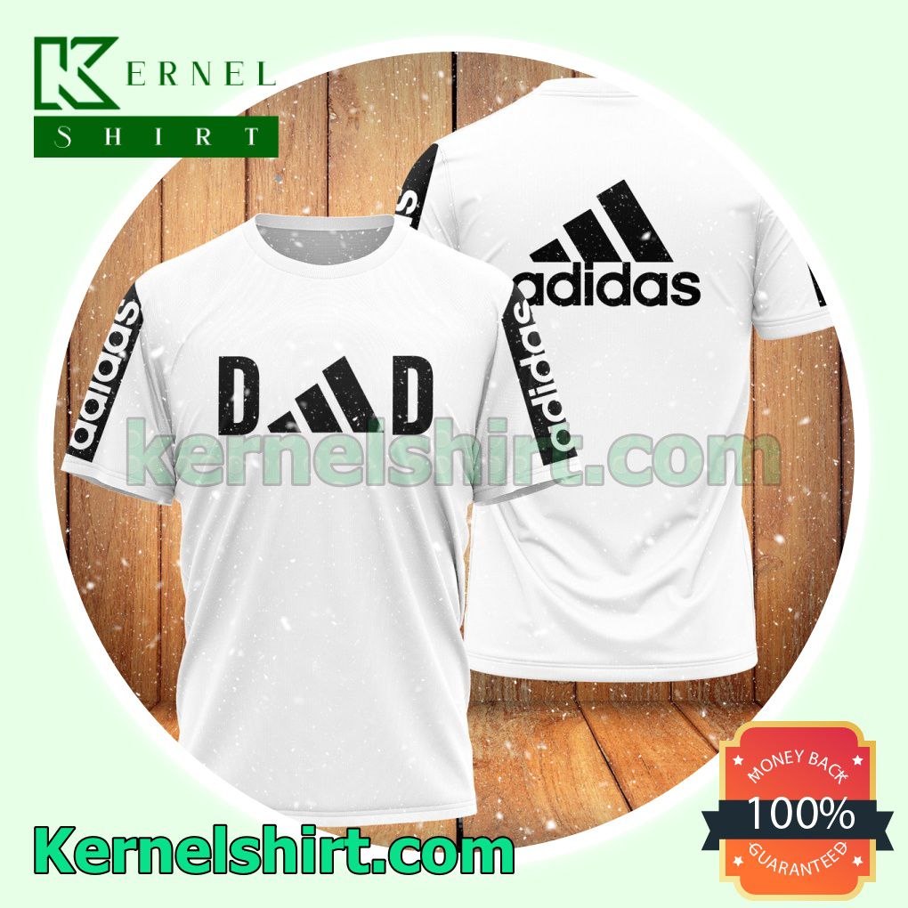 Adidas Dad Logo White Logo 3D T-Shirt