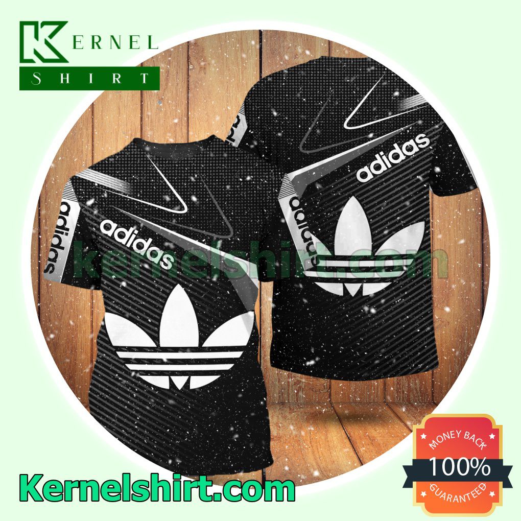 Adidas Luxury Black Logo 3D T-Shirt