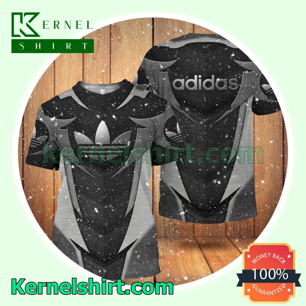 Adidas Luxury Brand Style Armor Logo 3D T-Shirt