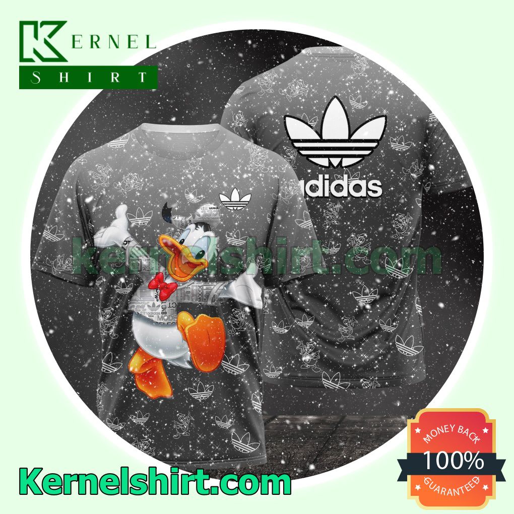 Adidas With Donald Grey Twinkle Logo 3D T-Shirt